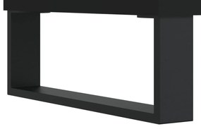 fekete szerelt fa hanglemezszekrény 121x38x48 cm