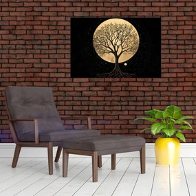 Kép – Fa arany teliholdban I. (90x60 cm)