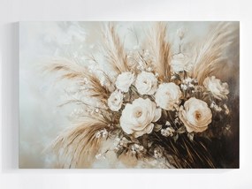 Poszter Csokor Fű Bazsarózsa Rózsa Kompozíció Boho 120x80