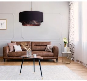 Duolla - Csillár zsinóron NANTES 1xE27/15W/230V á. 45 cm fekete/réz