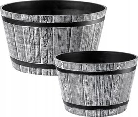 Virágtartó Kerti Virágtartó 30+40cm Szürke