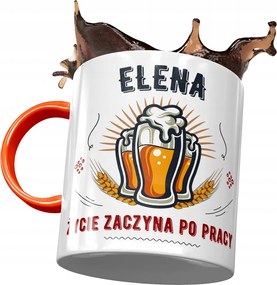 Narancssárga Bögre Elena Barátnőnek Ajándék Nyomtatott Fotóval