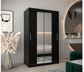 Ruhásszekrény 120 cm Toki 1 (matt fekete + matt fekete). 1064892