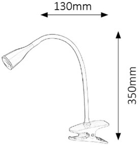 Rabalux 4198 - LED Csipeszes asztali lámpa JEFF 1xLED/4,5W/230V
