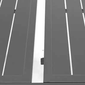 Mirolo kerti asztal, 160–240 × 89 cm, fekete