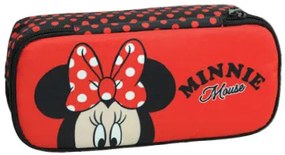 Disney Minnie Red Dots 2 rekeszes tolltartó 26 cm