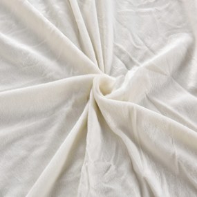 Mikroplüss lepedő NOLVIA 180x200 cm krém színű