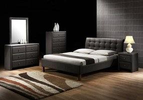 SAMARA ágy, fekete 160 cm