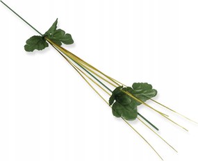 Drót drót művirág szár levelekkel ág 12db csillag