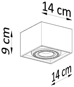 Sollux SL.0883 - Mennyezeti lámpa QUATRO 1xGU10/40W/230V beton