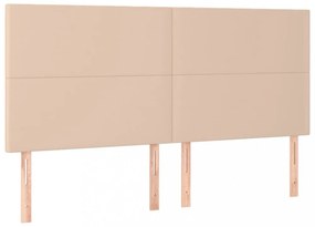 4 db cappuccino színű műbőr fejtámla 100 x 5 x 78/88 cm