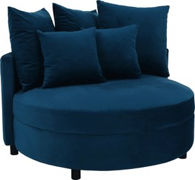 Kerek fotel, Velvet szövet kék, SALOTO