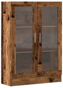 antik fa színű szerelt fa könyvszekrény 82,5 x 30,5 x 115 cm
