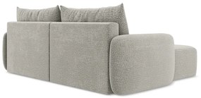 Világosszürke kinyitható-tárolóhelyes sarokkanapé (bal oldali) Kalena – Makamii