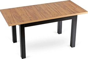 Bővíthető Étkezőastal 120-160 cm Kézműves tölgy/Fekete színben. Skubi