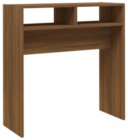 barna tölgyszínű szerelt fa tálalóasztal 78 x 30 x 80 cm