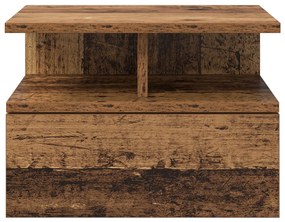 Falra Szerelhető Éjjeli Szekrények 2 db Régi fa 40x31x27 cm Reszelt Fa