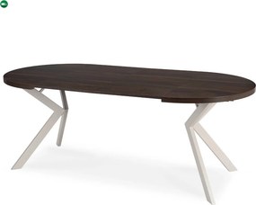 LUGO bővíthető étkezőasztal 90–190 cm, dió/kasmír