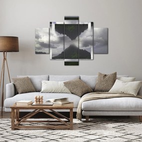Kép - Hegyek Izlandon, geometrikus kollázs (150x105 cm)