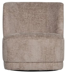 Világosbarna bársony fotel Atty – WOOOD