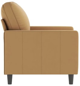 barna bársony kanapéfotel 60 cm