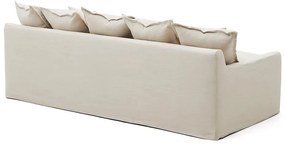 Bézs len kanapé 230 cm Zenira – Kave Home