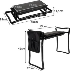 Multifunkcionális kerti szék szerszámokkal Gardlov - 60x50x27 cm