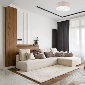 SIRJA mennyezeti lámpa 2xE27/60W/230V, 45 cm átmérő, bézs