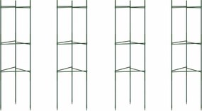 vidaXL 4 db acél és PP paradicsomketrec 116 cm