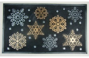 Hópelyhek gumi lábtörlő, 47 x 75 cm