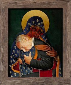 Vászonkép 30x25 Áldott Bíboros Stefan Wyszyński Tölgyfa Keret