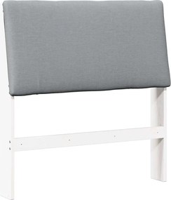 vidaXL Kárpitozott fejtámla Világosszürke 90 cm Tömör fenyőfa