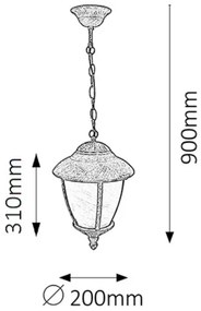 Rabalux 8479 - Kültéri csillár MADRID 1xE27/60W/230V