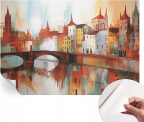 Mosható öntapadós fotótapéta étkezőbe Városi tájkép 152x104 cm