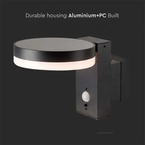 LED kültéri napelemes fali lámpa szenzorral LED/5,5W/3,7V 3000K IP54