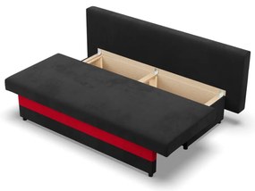 Sony kanapé, szövet anyag, bonell töltet, fekete - piros