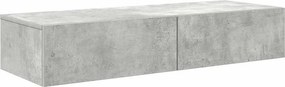 vidaXL Falipolc fiókokkal betonszürke 100x36x19 cm műszaki fa