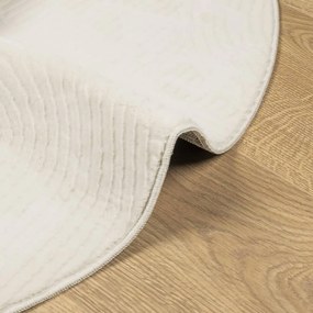IZA krémszínű rövid szálú skandináv stílusú szőnyeg Ø 100 cm