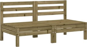 vidaXL 2 db impregnált fenyőfa kerti karfa nélküli kanapé