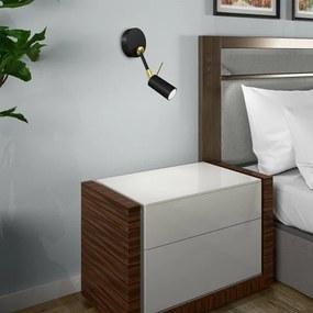 Fali spotlámpa IRIS 1xGU10/MR11/40W/230V fekete/arany