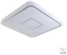 PREZENT 71304 MOZAN Négyzetes Mennyezeti Lámpa Fehér, Króm LED IP20