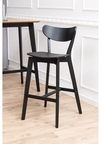 Fekete kaucsukfa bárszék szett 2 db-os 105 cm Roxby – Actona