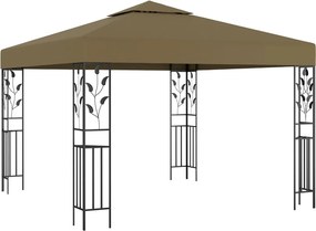 vidaXL tópszínű pavilon 3 x 3 m 180 g/m²