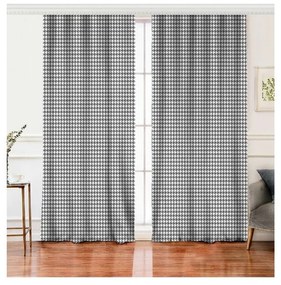 Fehér-szürke függöny szett 2 db-os 140x260 cm – Mila Home