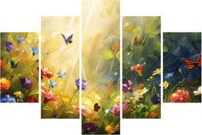 Kép - Tavaszi virágos rét, festmény (150x105 cm)