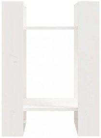 fehér tömör fenyőfa könyvszekrény/térelválasztó 41 x 35 x 57 cm