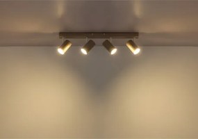 Globo 57911-4SA Mennyezeti lámpa, fém homokszínű, fehér, forgatható/dönthető, HxSzxM: 560x60x120mm, 4x GU10 35W 230V izzók nélkül