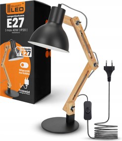 Led Rajzasztal Asztali Lámpa E27 Állítható Éjszakai Olvasólámpa Fekete 230V