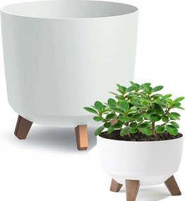 Virágtartó Fedő Vízelvezetővel A Lábakon Gracia Tubus Fehér Virágágyás