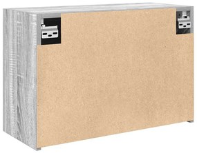 szürke sonoma szerelt fa fali fürdőszobaszekrény 60x25x40 cm